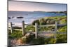 Wooden Stile on Clifftops, South West Coast Path Long Distance Footpath, Cornwall-Adam Burton-Mounted Photographic Print