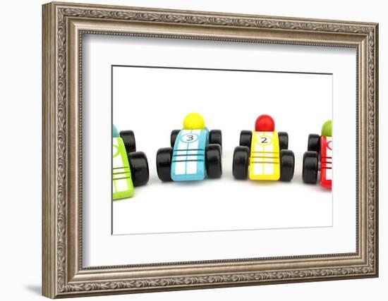 Wooden Toys Race Cars-Richard Peterson-Framed Photographic Print