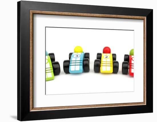 Wooden Toys Race Cars-Richard Peterson-Framed Photographic Print