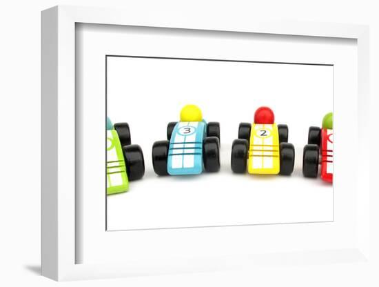 Wooden Toys Race Cars-Richard Peterson-Framed Photographic Print