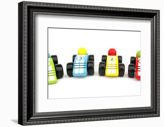 Wooden Toys Race Cars-Richard Peterson-Framed Photographic Print