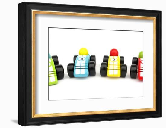 Wooden Toys Race Cars-Richard Peterson-Framed Photographic Print