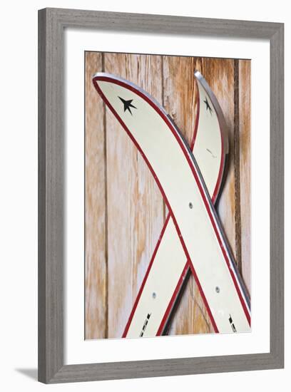 Wooden Wall, Skis-Rainer Mirau-Framed Photographic Print