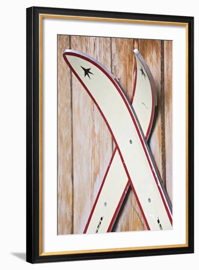 Wooden Wall, Skis-Rainer Mirau-Framed Photographic Print