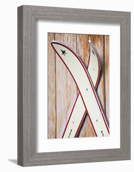 Wooden Wall, Skis-Rainer Mirau-Framed Photographic Print