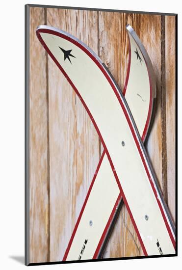 Wooden Wall, Skis-Rainer Mirau-Mounted Photographic Print