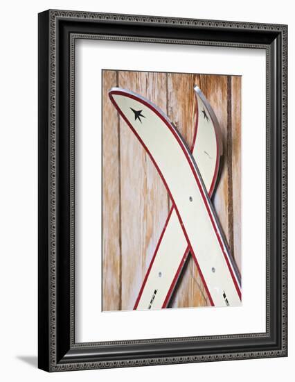 Wooden Wall, Skis-Rainer Mirau-Framed Photographic Print