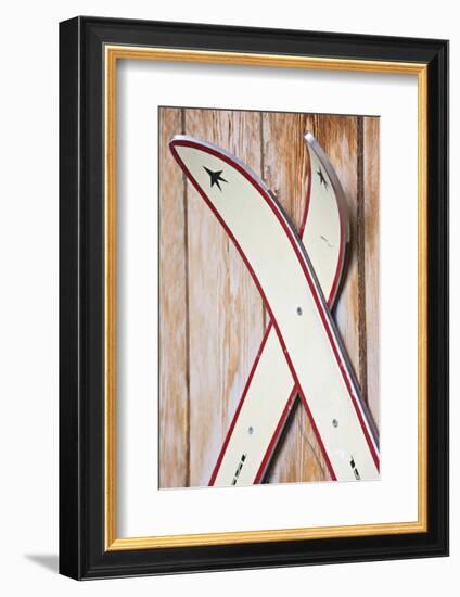 Wooden Wall, Skis-Rainer Mirau-Framed Photographic Print