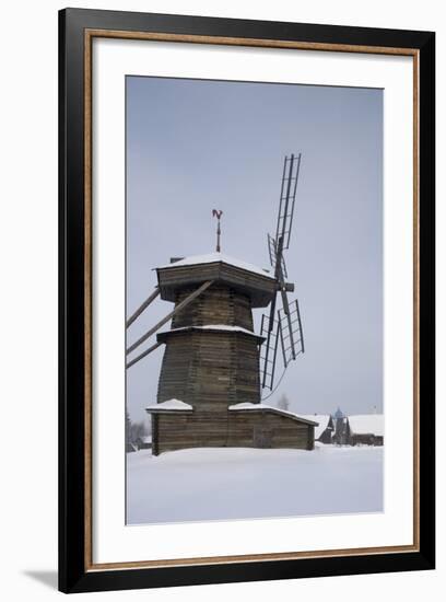 Wooden Windmill, Museum of Wooden Architecture and Peasant Life, Suzdal, Golden Ring, Russia-null-Framed Photographic Print