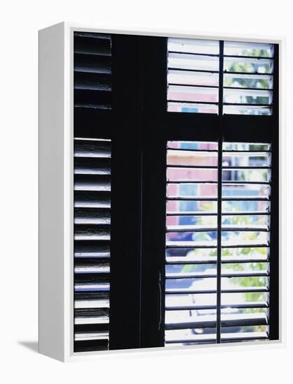 Wooden Window Shutters-null-Framed Premier Image Canvas