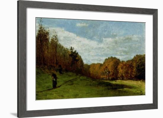 Woodgatherers at the Edge of the Forest-Claude Monet-Framed Art Print