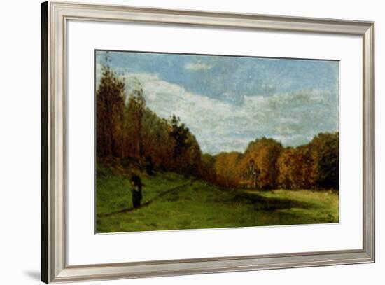 Woodgatherers at the Edge of the Forest-Claude Monet-Framed Art Print