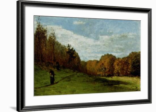 Woodgatherers at the Edge of the Forest-Claude Monet-Framed Art Print