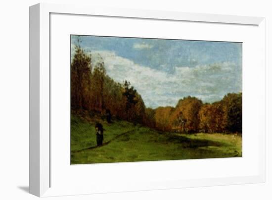 Woodgatherers at the Edge of the Forest-Claude Monet-Framed Art Print