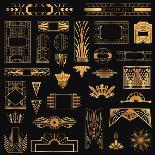 Art Deco Vintage Frames and Design Elements - in Vector-woodhouse-Art Print
