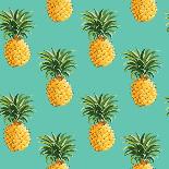 Tropical Pineapples Background - Seamless Pattern - in Vector-woodhouse-Art Print