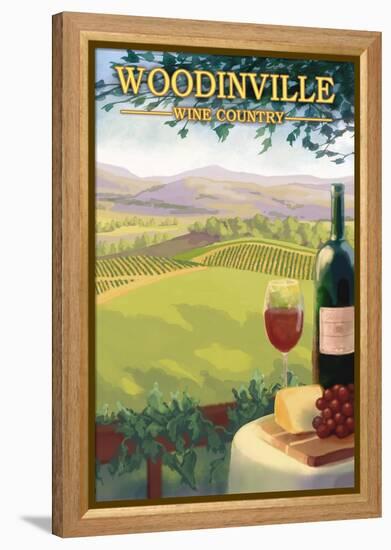 Woodinville, Washington Wine Country-Lantern Press-Framed Stretched Canvas