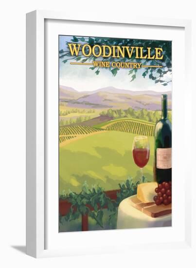 Woodinville, Washington Wine Country-Lantern Press-Framed Premium Giclee Print