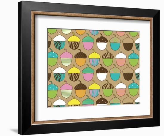 Woodland Acorns-Joanne Paynter Design-Framed Premium Giclee Print