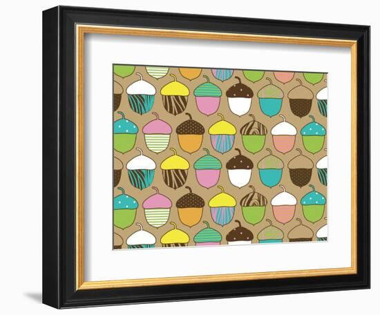 Woodland Acorns-Joanne Paynter Design-Framed Premium Giclee Print