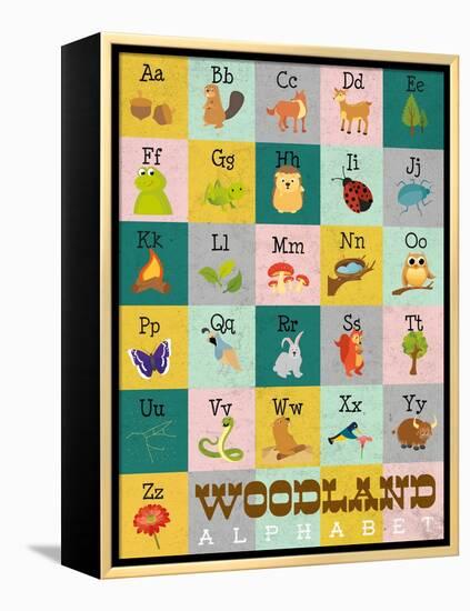 Woodland Alphabet-Josefina-Framed Stretched Canvas