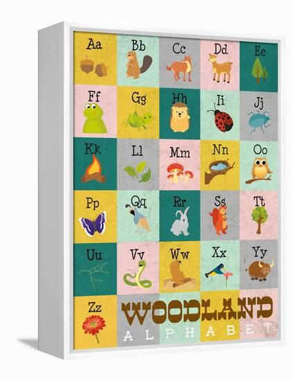 Woodland Alphabet-Josefina-Framed Stretched Canvas