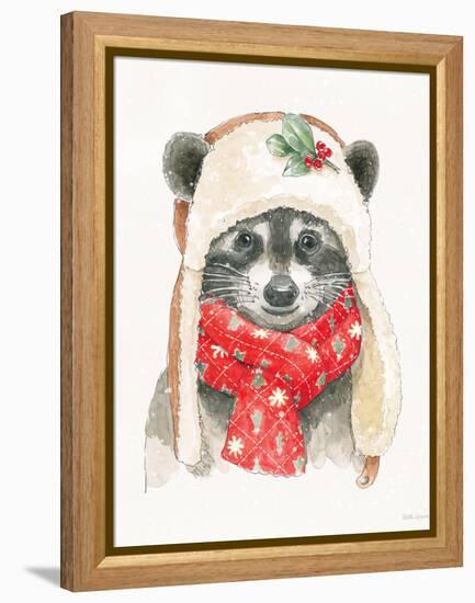 Woodland Animals III White Snowflakes-Beth Grove-Framed Stretched Canvas
