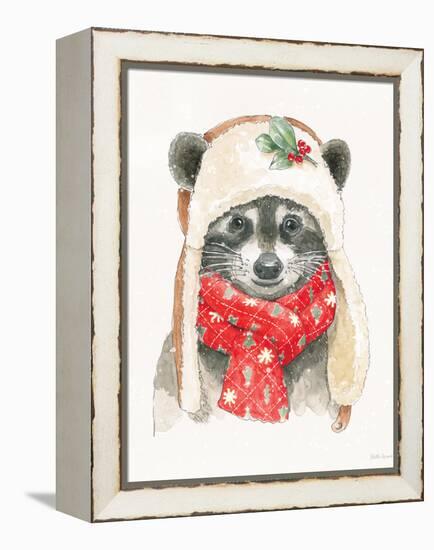 Woodland Animals III White Snowflakes-Beth Grove-Framed Stretched Canvas