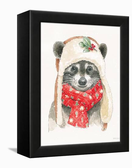 Woodland Animals III White Snowflakes-Beth Grove-Framed Stretched Canvas