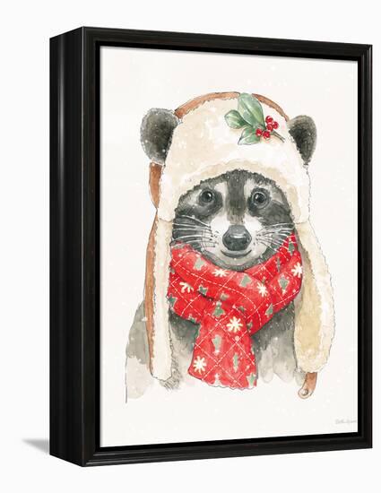 Woodland Animals III White Snowflakes-Beth Grove-Framed Stretched Canvas