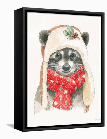 Woodland Animals III White Snowflakes-Beth Grove-Framed Stretched Canvas