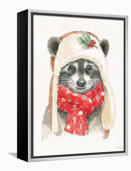 Woodland Animals III White Snowflakes-Beth Grove-Framed Stretched Canvas