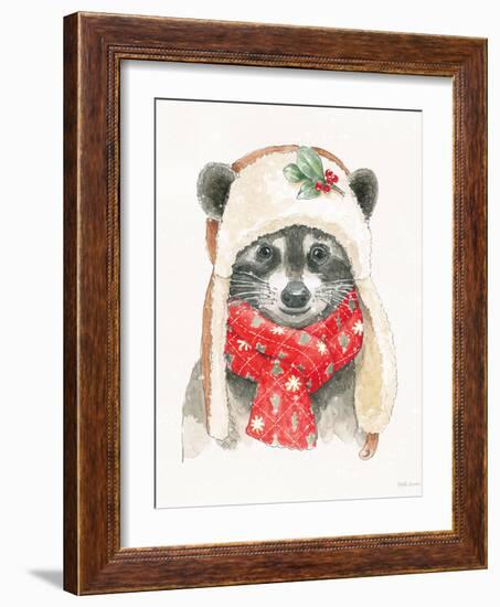 Woodland Animals III White Snowflakes-Beth Grove-Framed Art Print