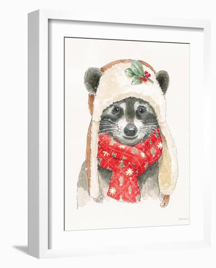 Woodland Animals III White Snowflakes-Beth Grove-Framed Art Print