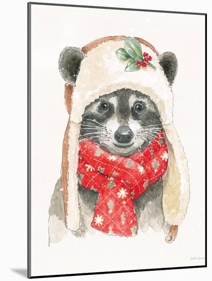 Woodland Animals III White Snowflakes-Beth Grove-Mounted Art Print