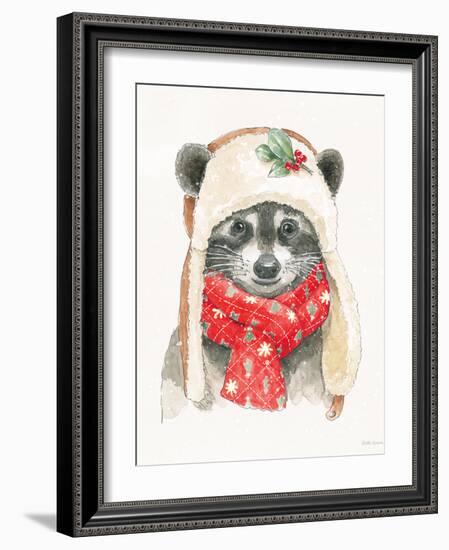 Woodland Animals III White Snowflakes-Beth Grove-Framed Art Print