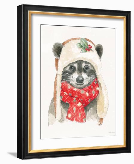 Woodland Animals III White Snowflakes-Beth Grove-Framed Art Print