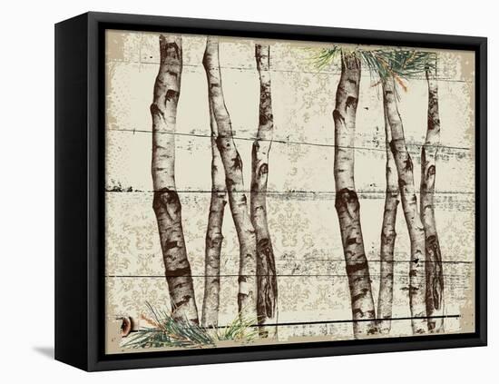 Woodland Birches-null-Framed Premier Image Canvas