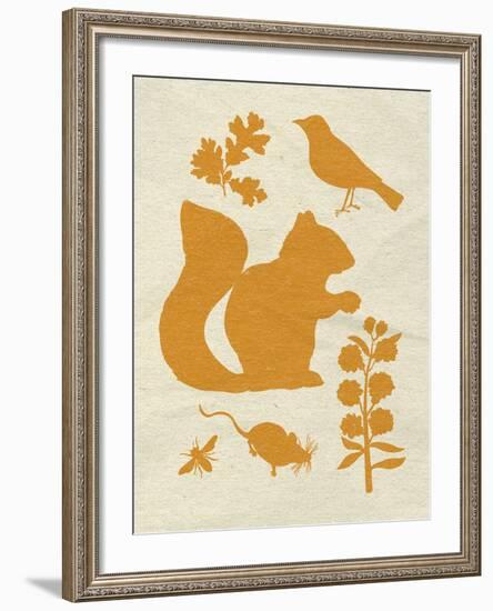 Woodland Creatures II-Clara Wells-Framed Giclee Print