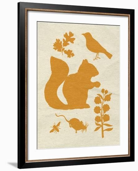 Woodland Creatures II-Clara Wells-Framed Giclee Print