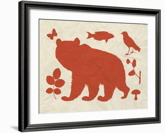 Woodland Creatures III-Clara Wells-Framed Giclee Print