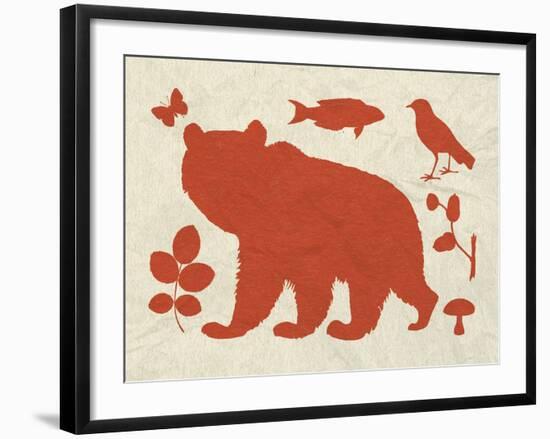 Woodland Creatures III-Clara Wells-Framed Giclee Print