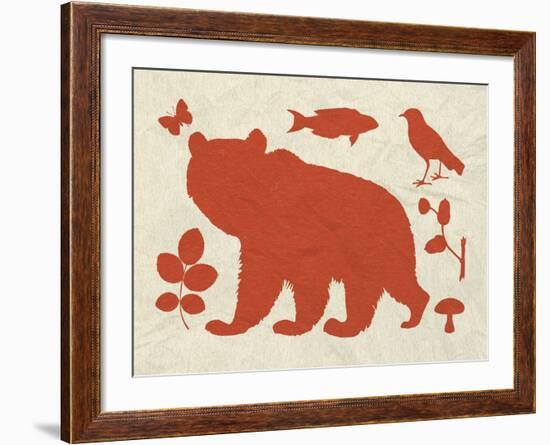 Woodland Creatures III-Clara Wells-Framed Giclee Print