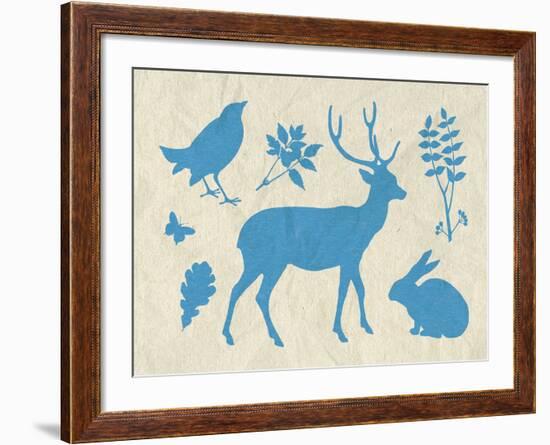 Woodland Creatures IV-Clara Wells-Framed Giclee Print