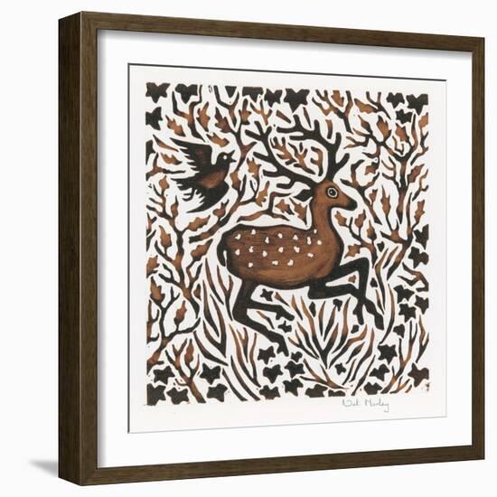 Woodland Deer, 2000-Nat Morley-Framed Giclee Print