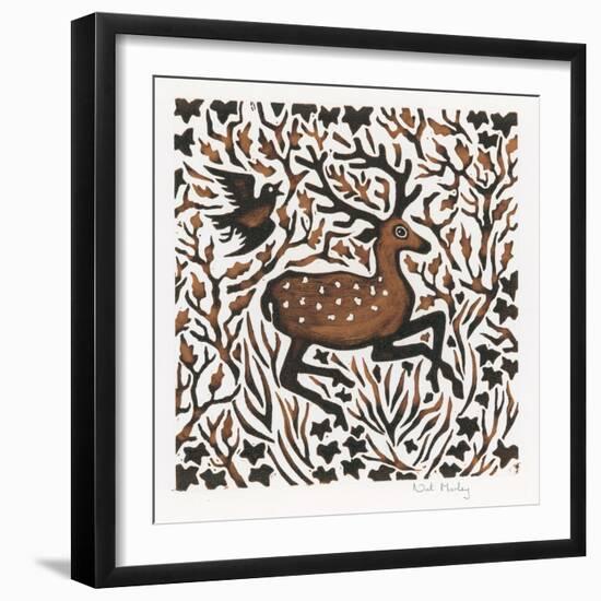 Woodland Deer, 2000-Nat Morley-Framed Giclee Print