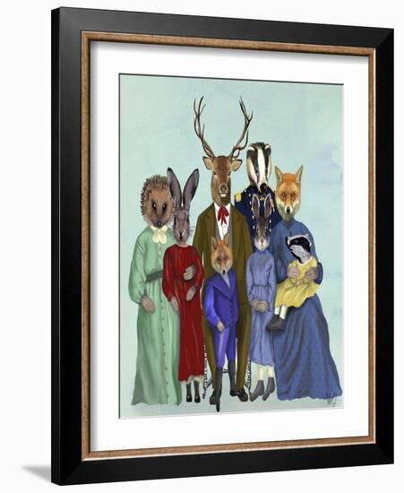 Woodland Family-Fab Funky-Framed Art Print