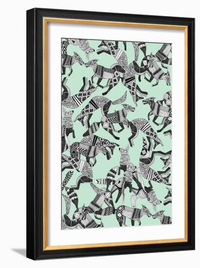 Woodland Fox Party (Variant 1)-Sharon Turner-Framed Premium Giclee Print