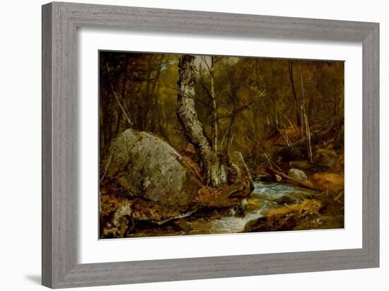 Woodland Interior, C.1850-55-John Frederick Kensett-Framed Giclee Print