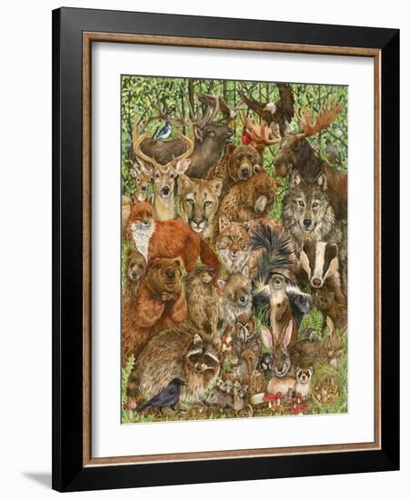 Woodland Mammals-Wendy Edelson-Framed Giclee Print